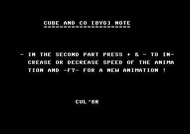 Cube and Co