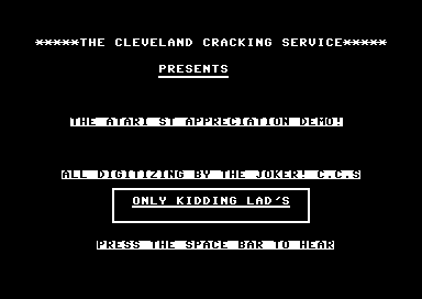 The Atari ST Appreciation Demo